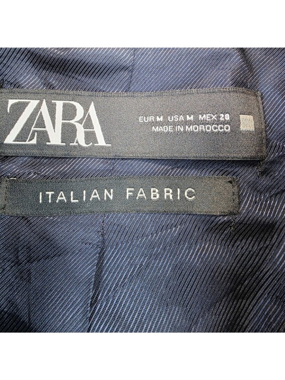 Zara Jacket Womens M Blue Plaid Wool Flannel Oversized Button Front Collared - Picture 3 of 9